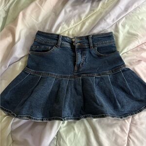 Denim Flared Skirt